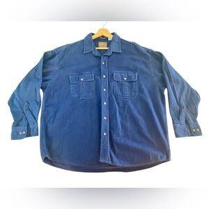 St. John’s bay  Navy Blue Long-Sleeve Button-Down Shirt